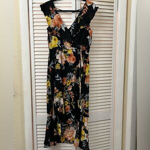 Floral Black Maxi Dress